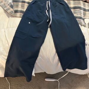 Dark Harbor Figs Isabelle Wide Leg High Waisted Scrub Pants